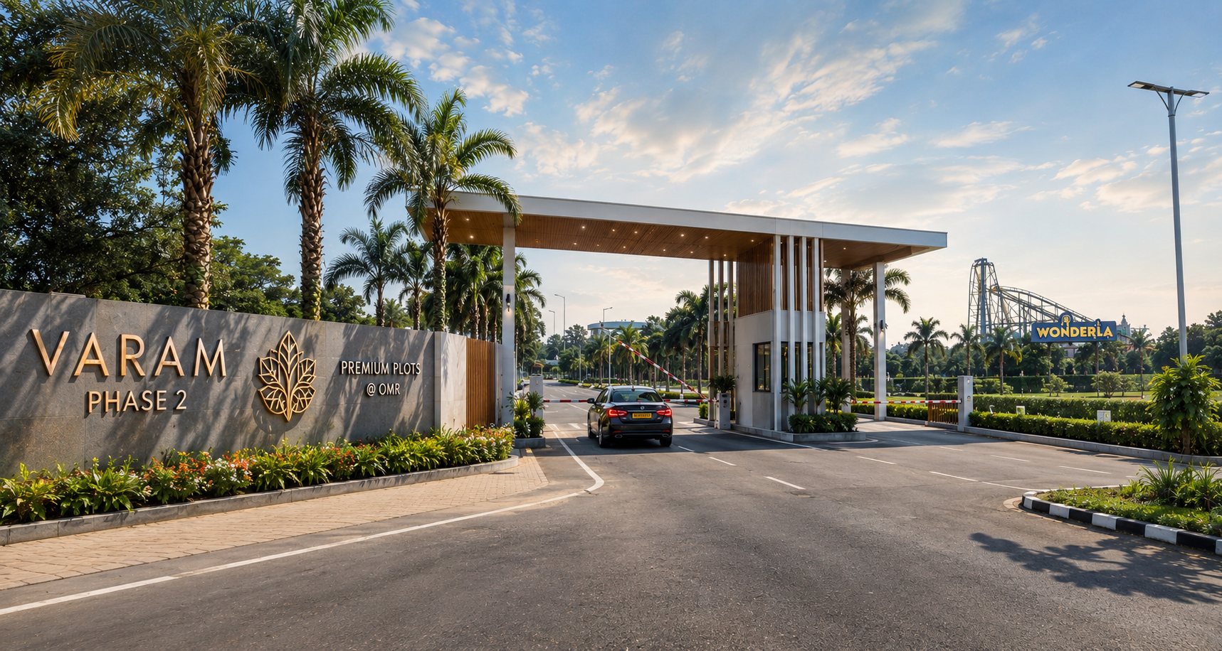 Adhithyaa Varam Phase 2 Main Entrance Archway & Layout Streetscape